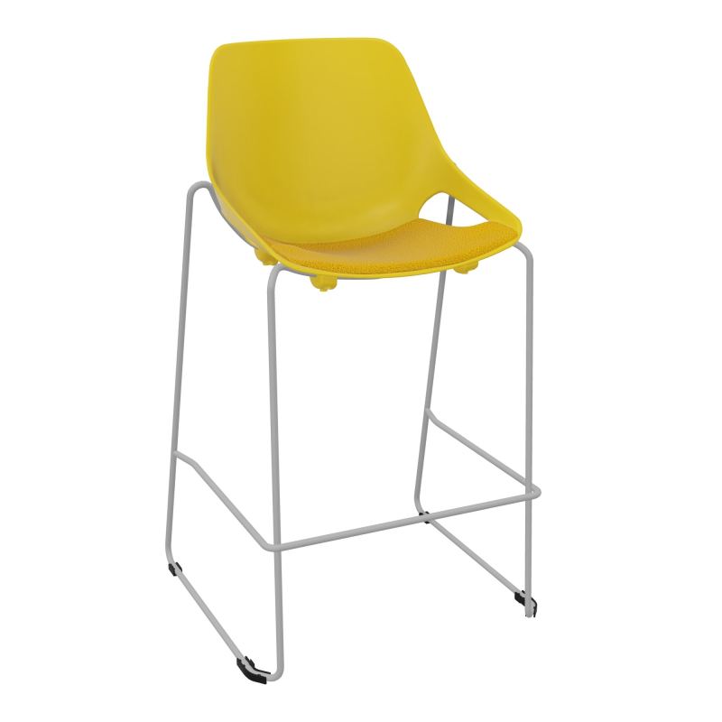 TABOURET HAUT ROSALIE + PLACET A5 - PIED SQ - ASSISE PJ