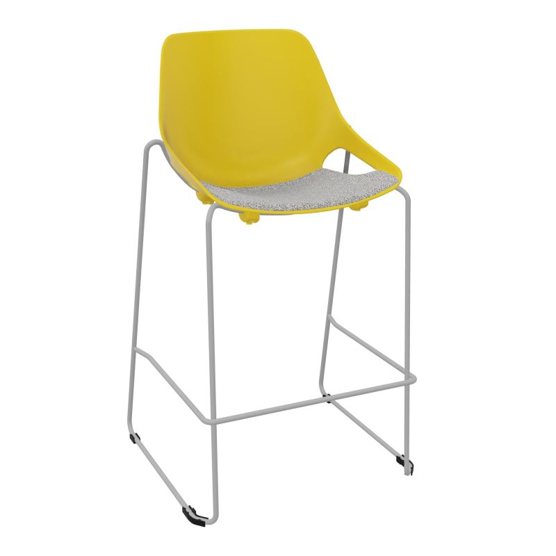 TABOURET HAUT ROSALIE + PLACET B5 - PIED SQ - ASSISE PJ