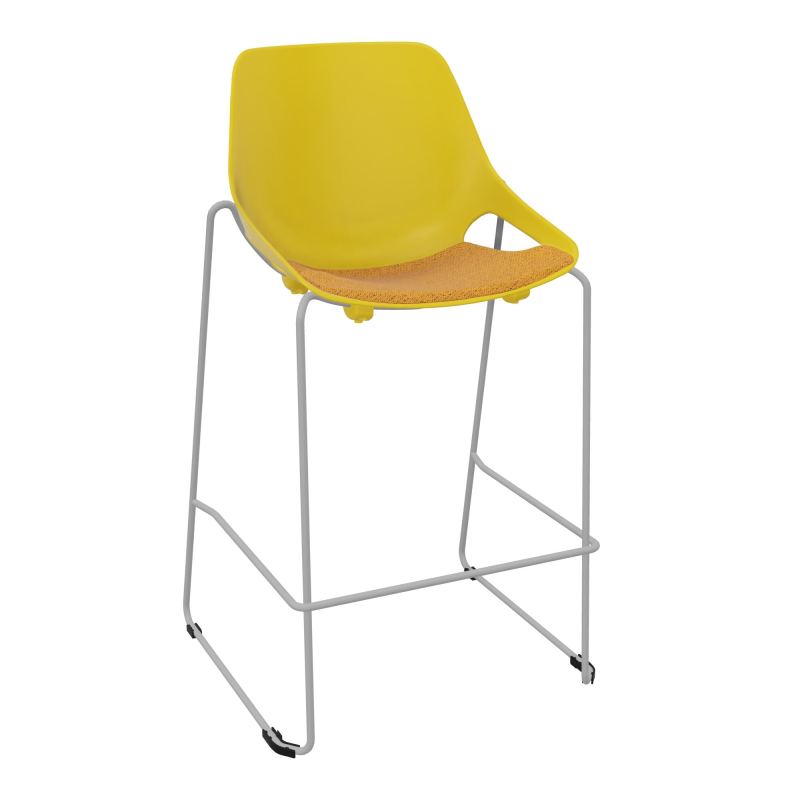 TABOURET HAUT ROSALIE + PLACET PJ - PIED SQ - ASSISE BO