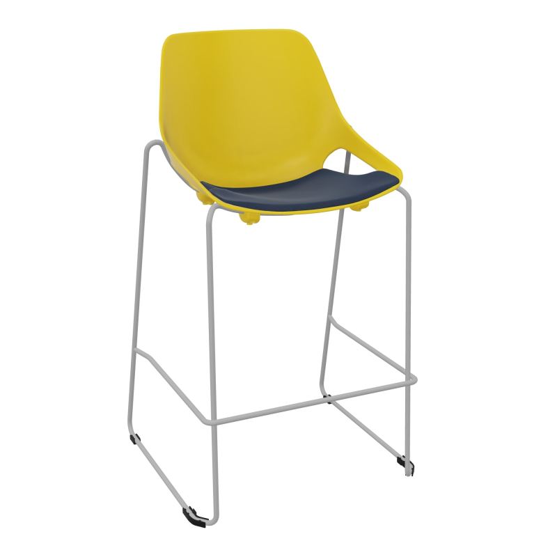 TABOURET HAUT ROSALIE + PLACET PJ - PIED SQ - ASSISE CC