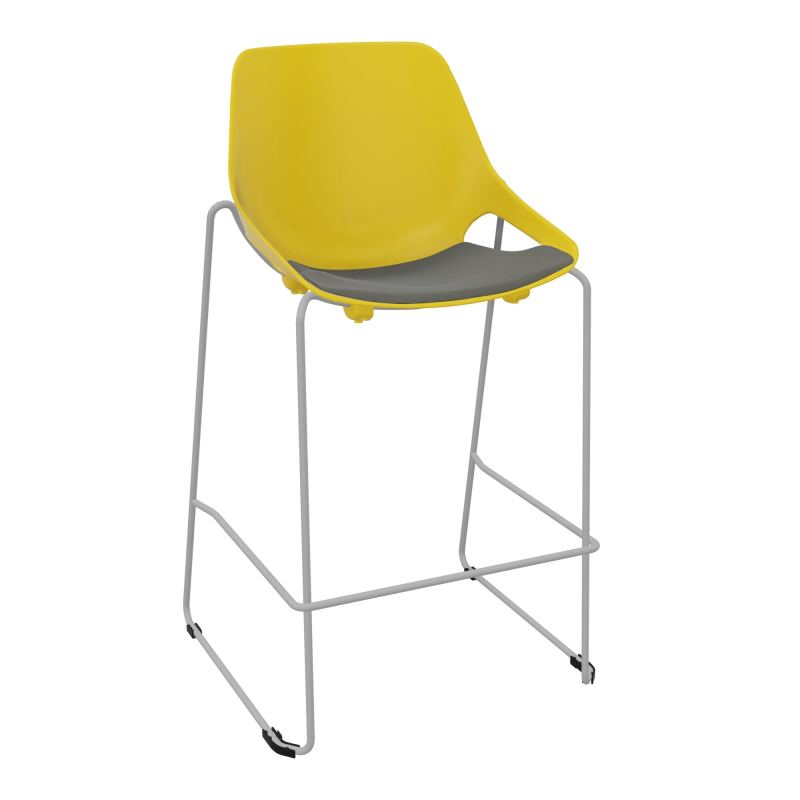 TABOURET HAUT ROSALIE + PLACET PJ - PIED SQ - ASSISE CH