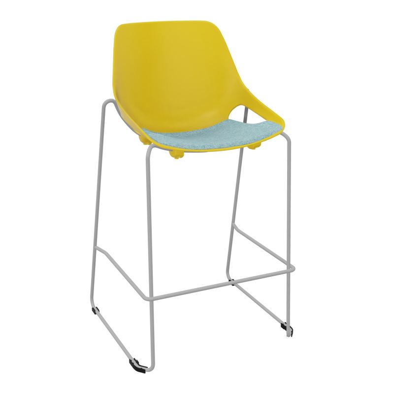 TABOURET HAUT ROSALIE + PLACET PJ - PIED SQ - ASSISE CJ