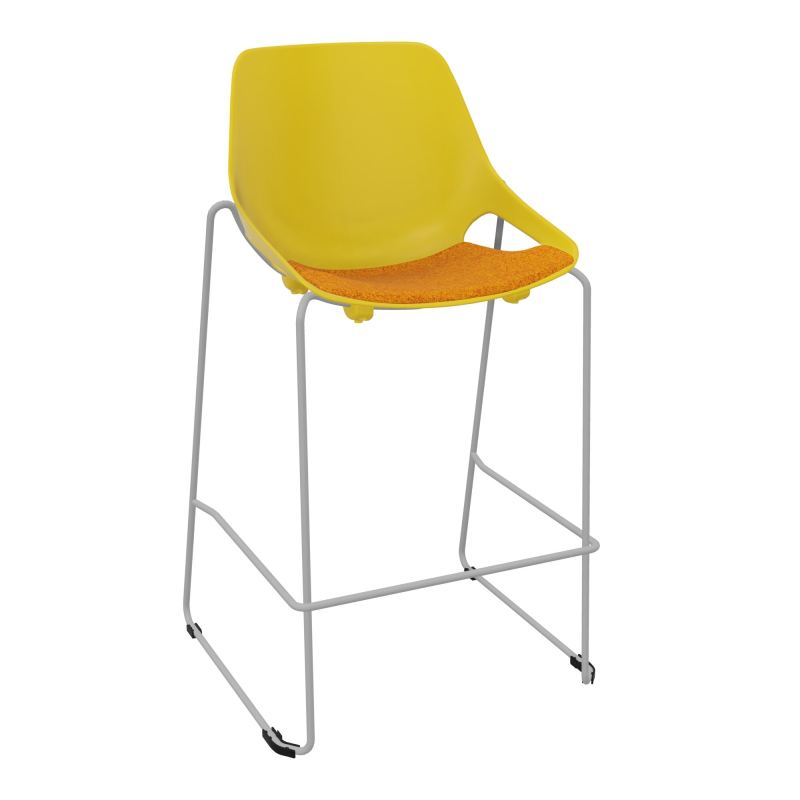 TABOURET HAUT ROSALIE + PLACET PJ - PIED SQ - ASSISE DI