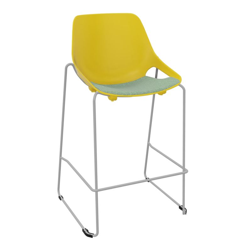 TABOURET HAUT ROSALIE + PLACET PJ - PIED SQ - ASSISE E7