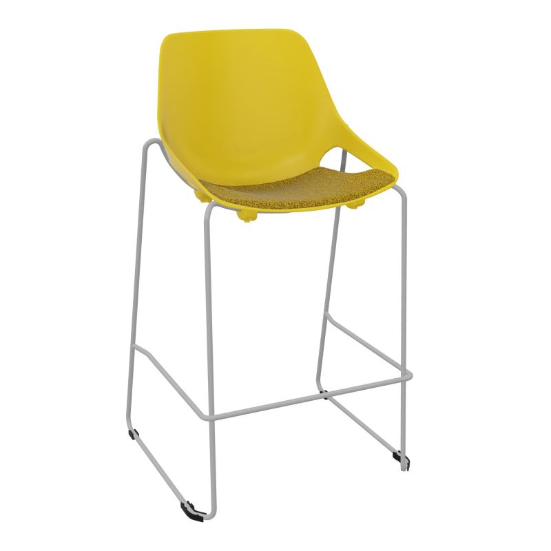 TABOURET HAUT ROSALIE + PLACET PJ - PIED SQ - ASSISE E9