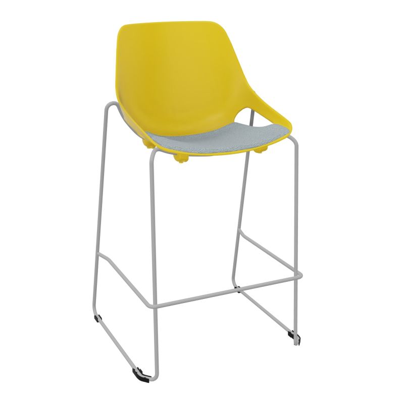 TABOURET HAUT ROSALIE + PLACET KD - PIED SQ - ASSISE PJ