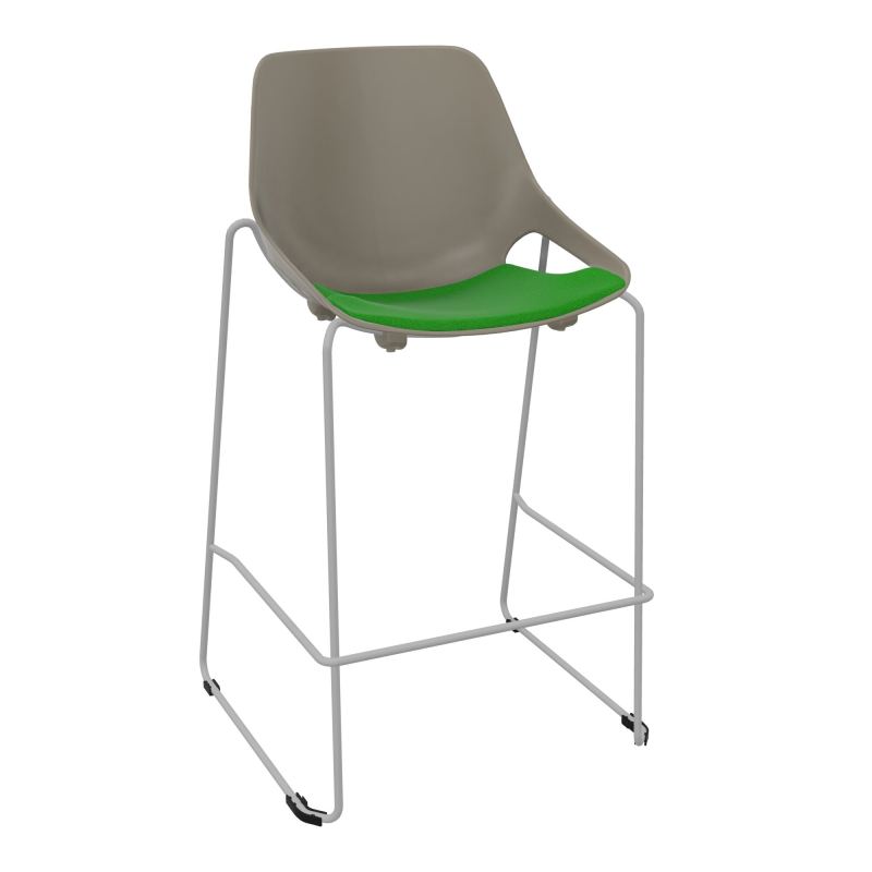 TABOURET HAUT ROSALIE + PLACET A1 - PIED SQ - ASSISE PQ