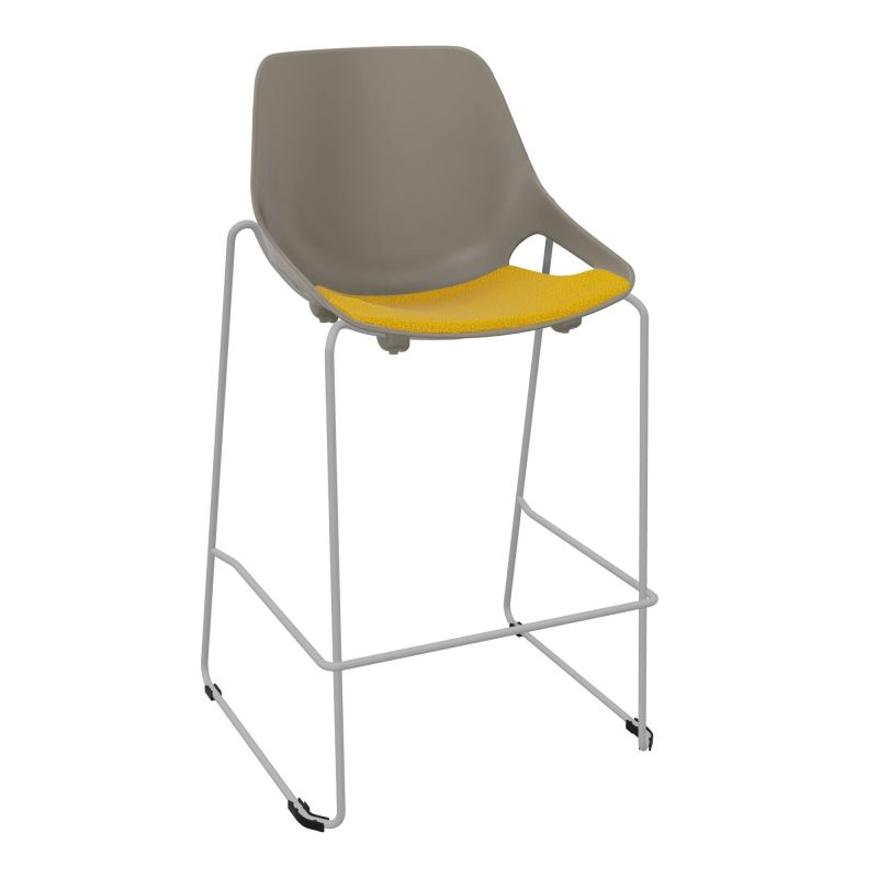 TABOURET HAUT ROSALIE + PLACET A5 - PIED SQ - ASSISE PQ
