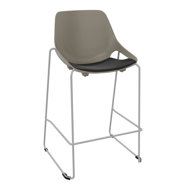TABOURET HAUT ROSALIE + PLACET A6 - PIED SQ - ASSISE PQ