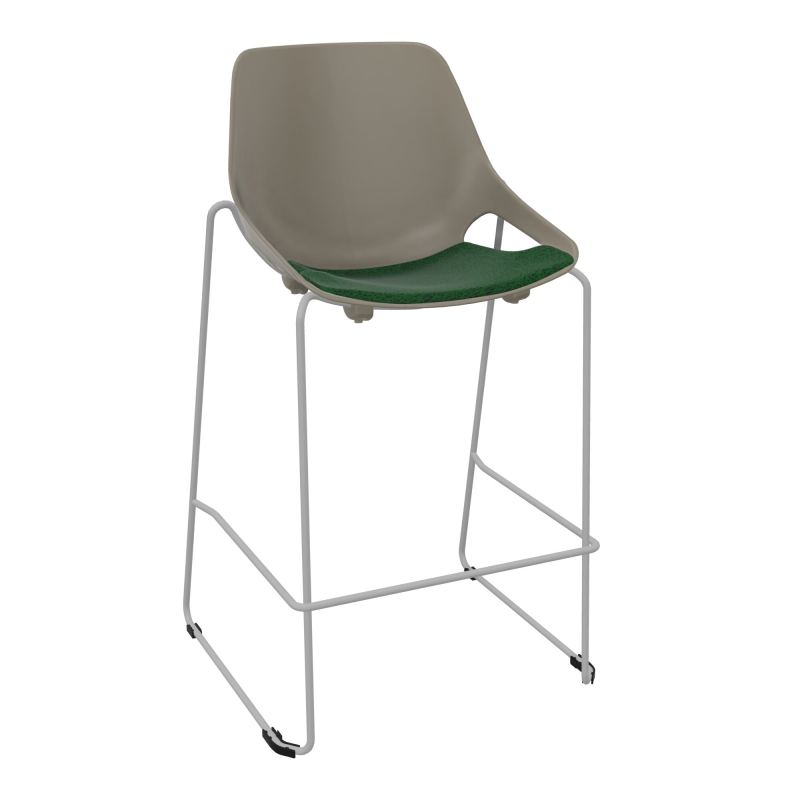 TABOURET HAUT ROSALIE + PLACET B2 - PIED SQ - ASSISE PQ