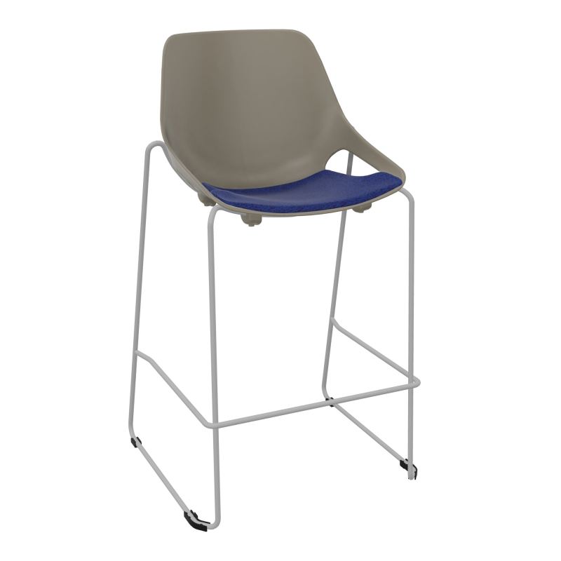 TABOURET HAUT ROSALIE + PLACET B6 - PIED SQ - ASSISE PQ