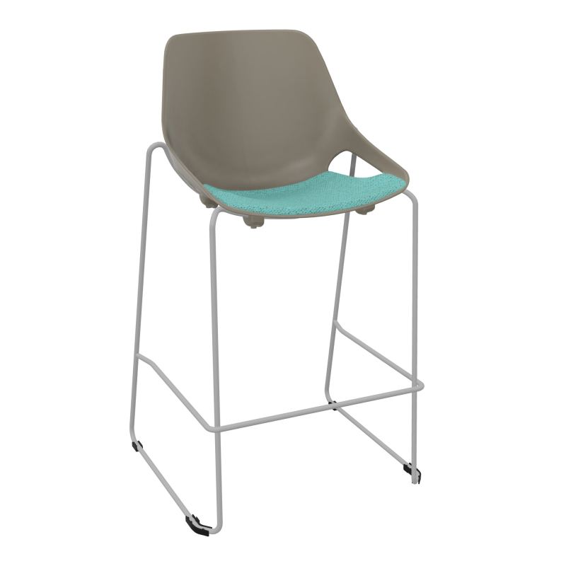 TABOURET HAUT ROSALIE + PLACET PQ - PIED SQ - ASSISE BG