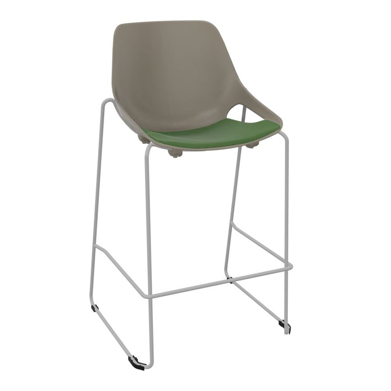 TABOURET HAUT ROSALIE + PLACET PQ - PIED SQ - ASSISE CE