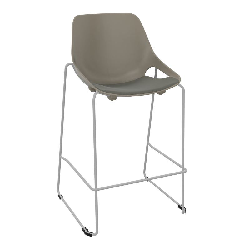 TABOURET HAUT ROSALIE + PLACET PQ - PIED SQ - ASSISE CH