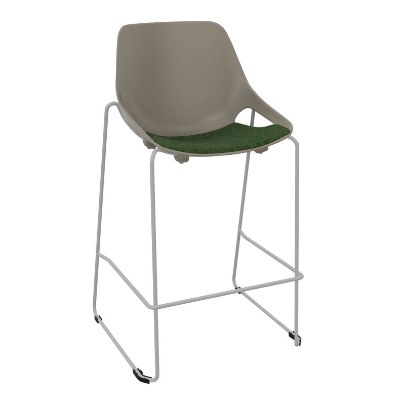TABOURET HAUT ROSALIE + PLACET PQ - PIED SQ - ASSISE DG