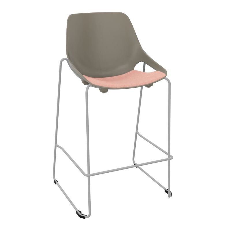 TABOURET HAUT ROSALIE + PLACET PQ - PIED SQ - ASSISE DH