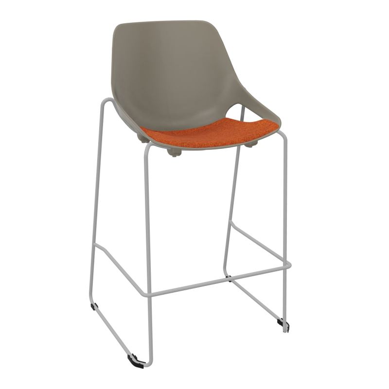 TABOURET HAUT ROSALIE + PLACET PQ - PIED SQ - ASSISE DJ