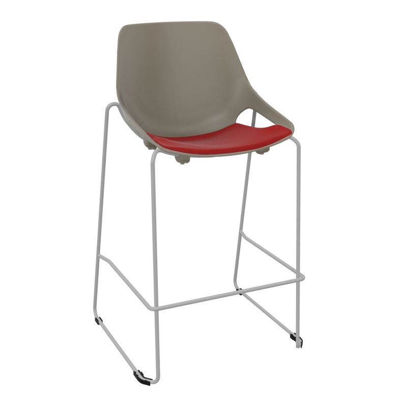 TABOURET HAUT ROSALIE + PLACET PQ - PIED SQ - ASSISE E6