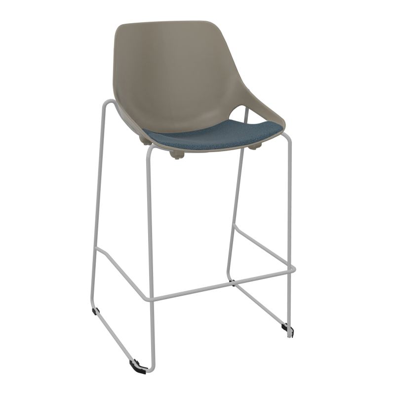 TABOURET HAUT ROSALIE + PLACET KA - PIED SQ - ASSISE PQ