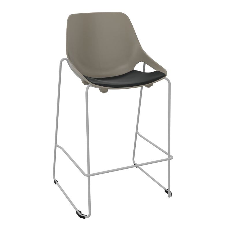 TABOURET HAUT ROSALIE + PLACET KE - PIED SQ - ASSISE PQ