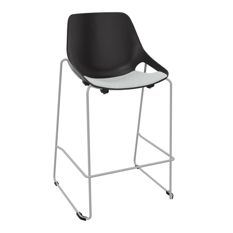 TABOURET HAUT ROSALIE + PLACET PR - PIED SQ - ASSISE BC