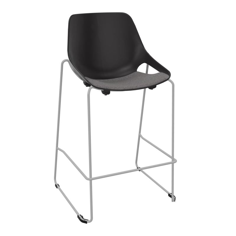 TABOURET HAUT ROSALIE + PLACET PR - PIED SQ - ASSISE BN