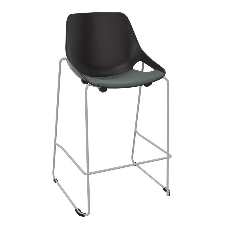 TABOURET HAUT ROSALIE + PLACET PR - PIED SQ - ASSISE CF