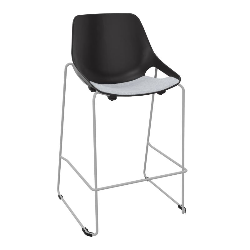 TABOURET HAUT ROSALIE + PLACET PR - PIED SQ - ASSISE DA