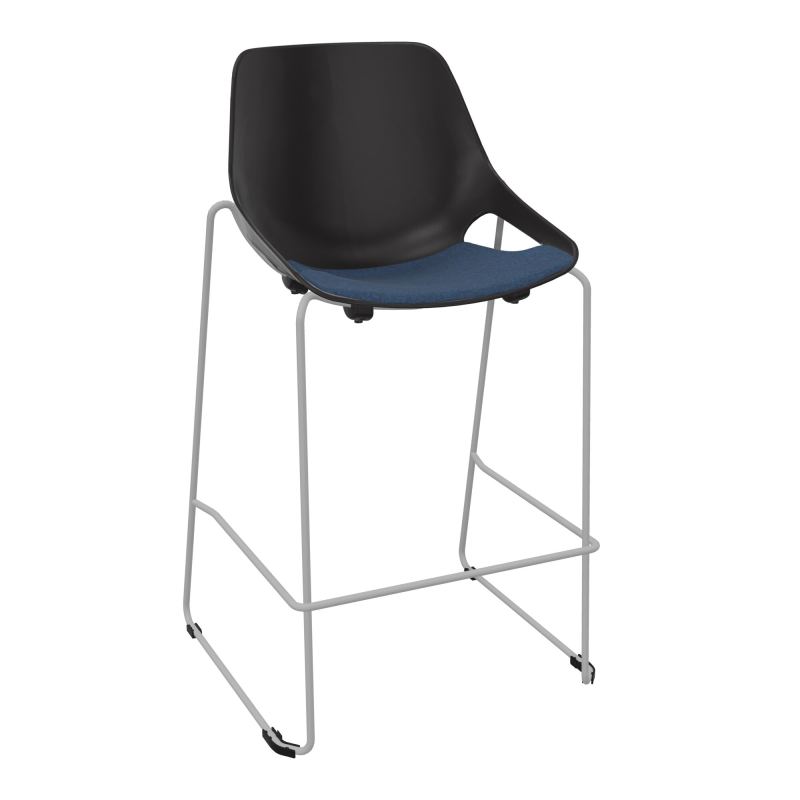 TABOURET HAUT ROSALIE + PLACET PR - PIED SQ - ASSISE DC