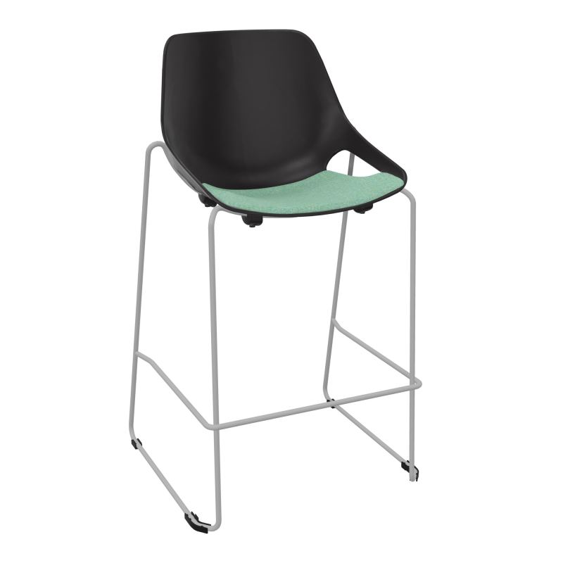 TABOURET HAUT ROSALIE + PLACET PR - PIED SQ - ASSISE DF