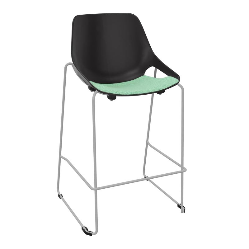 TABOURET HAUT ROSALIE + PLACET PR - PIED SQ - ASSISE E4