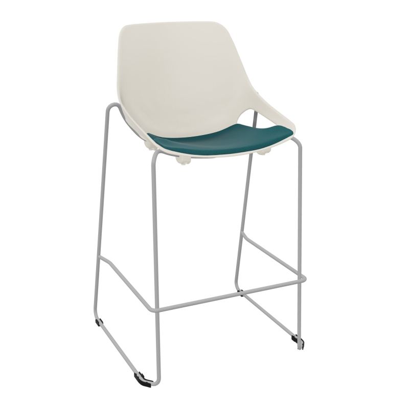 TABOURET HAUT ROSALIE + PLACET A4 - PIED SQ - ASSISE PS