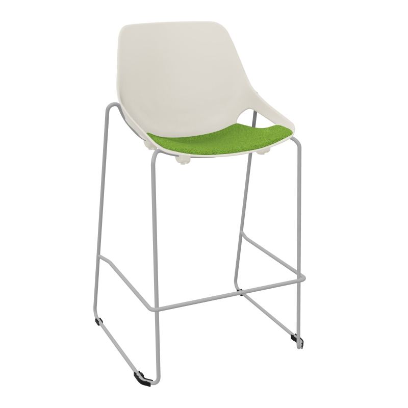 TABOURET HAUT ROSALIE + PLACET PS - PIED SQ - ASSISE BK