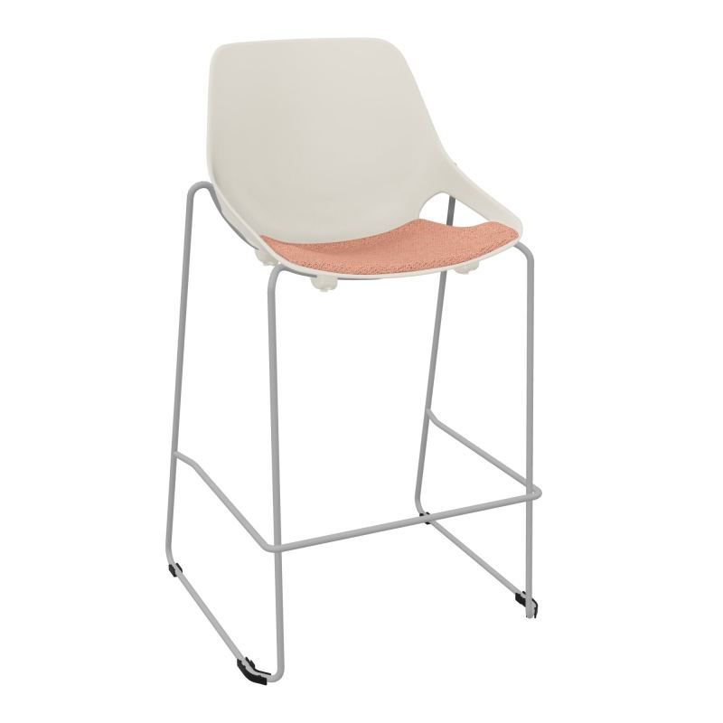 TABOURET HAUT ROSALIE + PLACET PS - PIED SQ - ASSISE BL