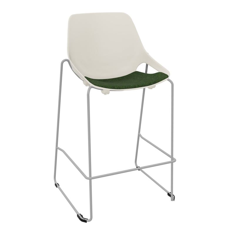 TABOURET HAUT ROSALIE + PLACET PS - PIED SQ - ASSISE DG