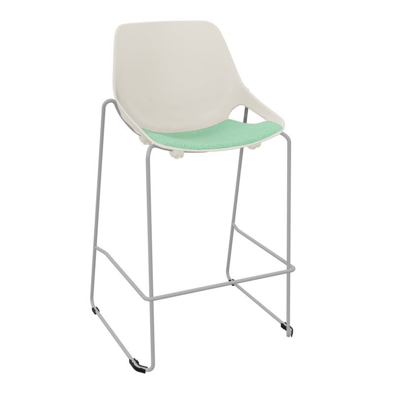 TABOURET HAUT ROSALIE + PLACET PS - PIED SQ - ASSISE E4