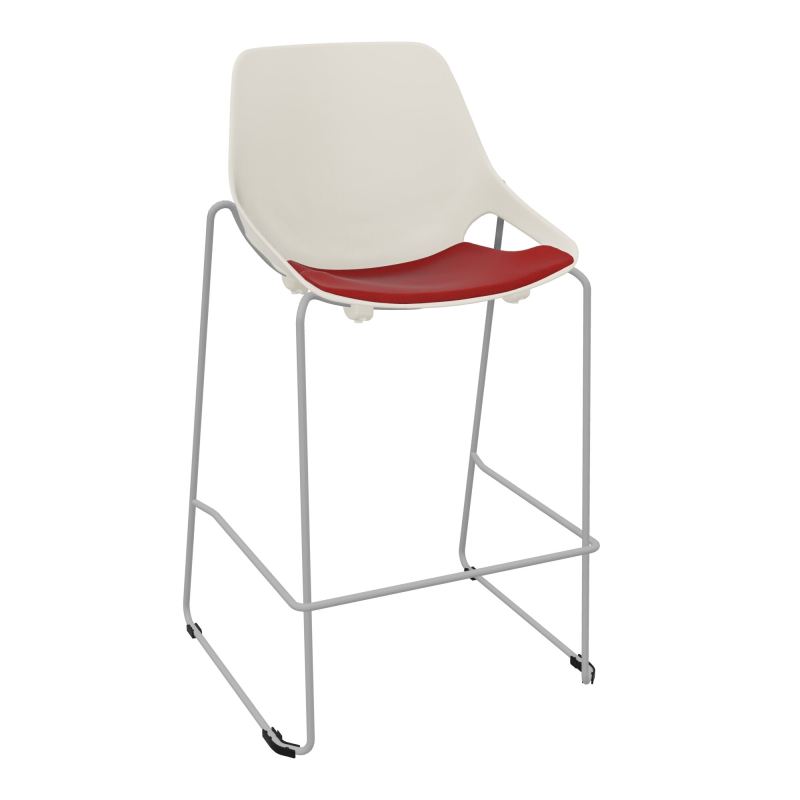 TABOURET HAUT ROSALIE + PLACET PS - PIED SQ - ASSISE E6