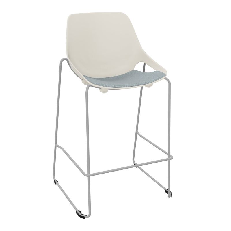 TABOURET HAUT ROSALIE + PLACET KD - PIED SQ - ASSISE PS
