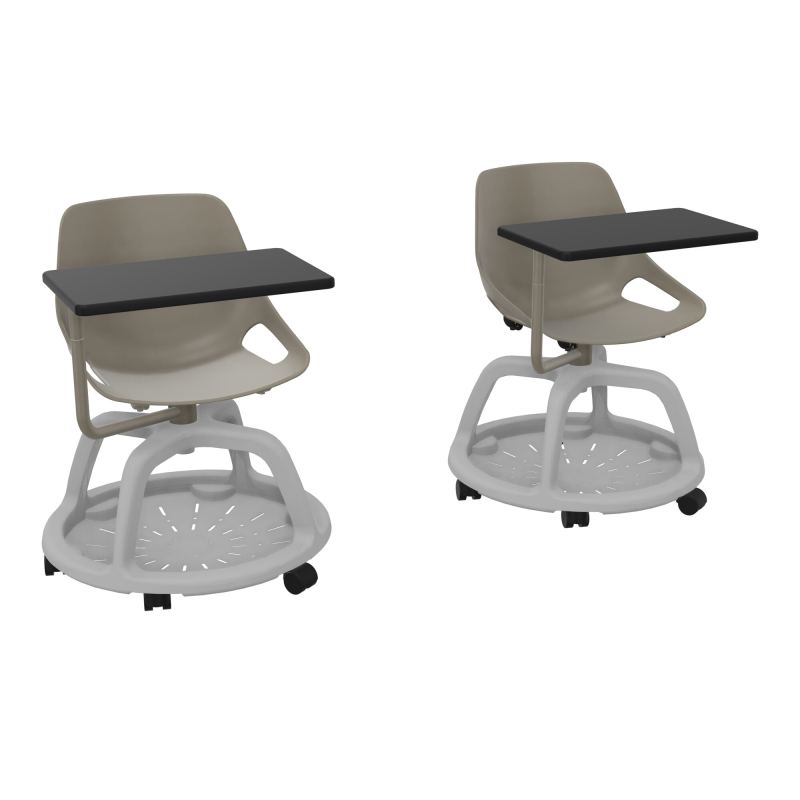 LOT DE 2 CHAISES CAMPUS SANSPLACET - PIED PH - ASSISE PQ - TAB.. ECRITOIRE