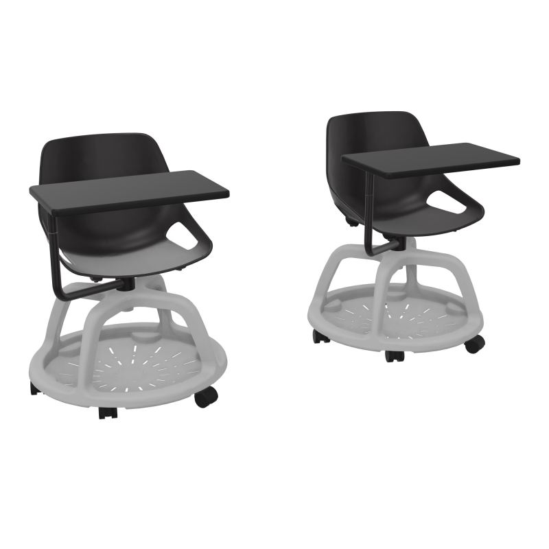 LOT DE 2 CHAISES CAMPUS SANS PLACET - PIED PH - ASSISE PR - TAB.. ECRITOIRE