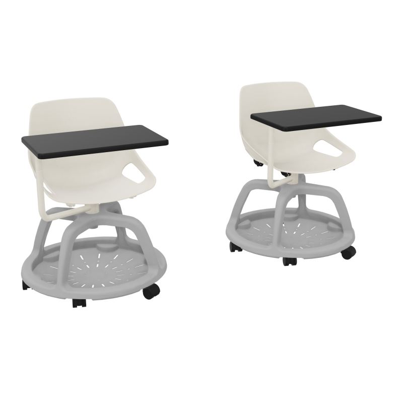 LOT DE 2 CHAISES CAMPUS SANSPLACET - PIED PH - ASSISE PS - TAB.. ECRITOIRE