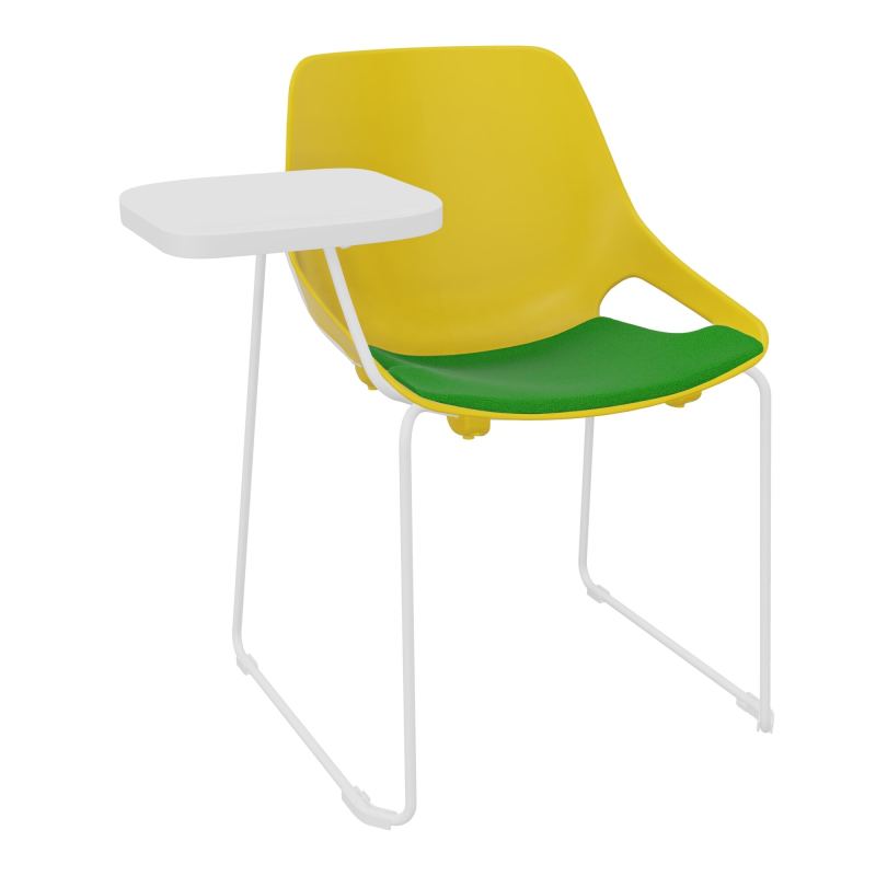 CHAISE ROSALIE PIÉT. TRAINEAU + PLACET A1 - PIED SQ - ASSISE PJ - ACC. ET TAB. ECRITOIRE