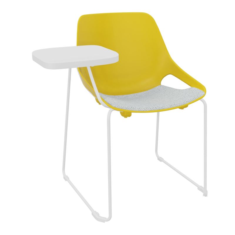 CHAISE ROSALIE PIÉT. TRAINEAU + PLACET PJ - PIED SQ- ASSISE BC - ACC. ET TAB. ECRITOIRE