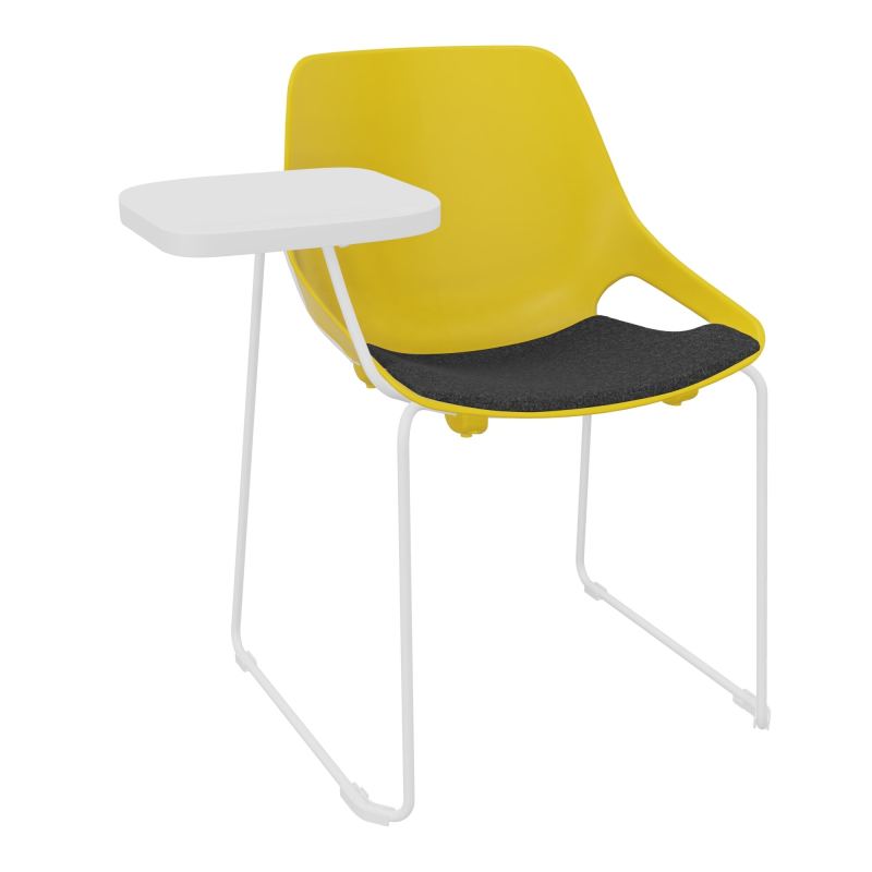CHAISE ROSALIE PIÉT. TRAINEAU + PLACET PJ - PIED SQ- ASSISE DB - ACC. ET TAB. ECRITOIRE