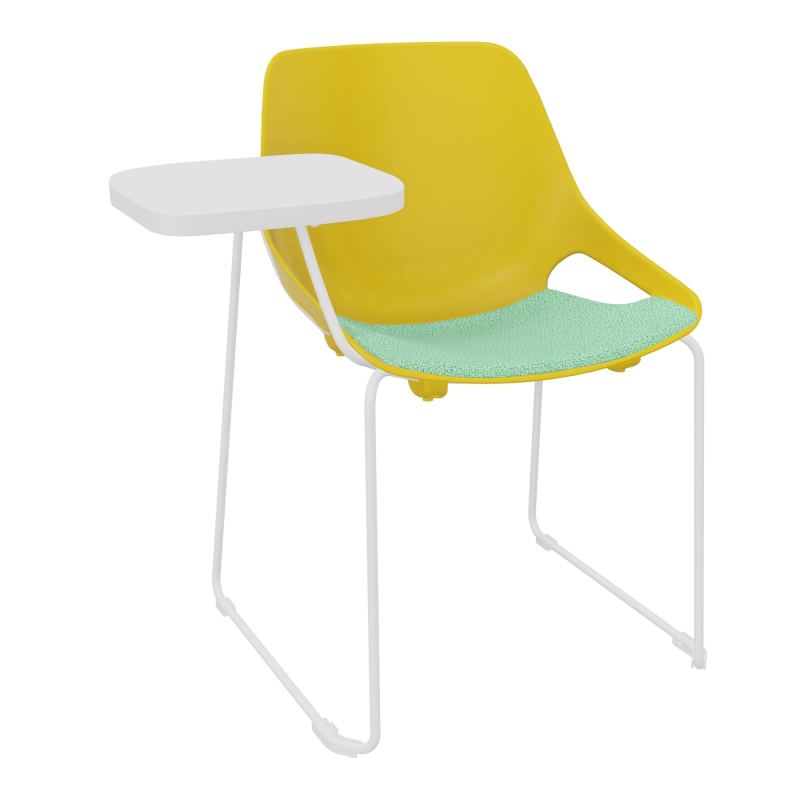 CHAISE ROSALIE PIÉT. TRAINEAU + PLACET PJ - PIED SQ- ASSISE E4 - ACC. ET TAB. ECRITOIRE
