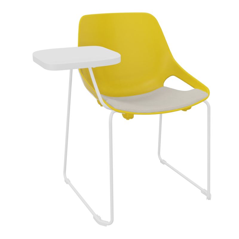 CHAISE ROSALIE PIÉT. TRAINEAU + PLACET PJ - PIED SQ- ASSISE E5 - ACC. ET TAB. ECRITOIRE