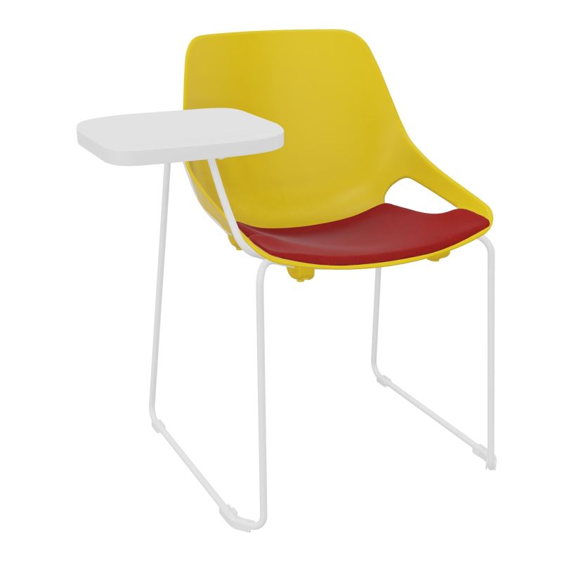 CHAISE ROSALIE PIÉT. TRAINEAU + PLACET PJ - PIED SQ- ASSISE E6 - ACC. ET TAB. ECRITOIRE