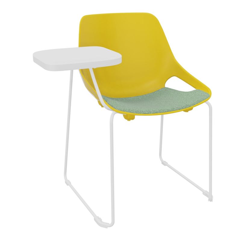 CHAISE ROSALIE PIÉT. TRAINEAU + PLACET PJ - PIED SQ- ASSISE E7 - ACC. ET TAB. ECRITOIRE