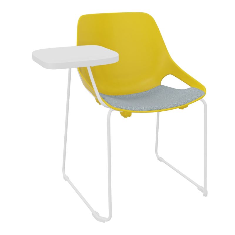 CHAISE ROSALIE PIÉT. TRAINEAU + PLACET KD - PIED SQ - ASSISE PJ - ACC. ET TAB. ECRITOIRE