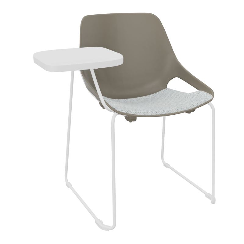 CHAISE ROSALIE PIÉT. TRAINEAU + PLACET PQ - PIED SQ- ASSISE BC - ACC. ET TAB. ECRITOIRE